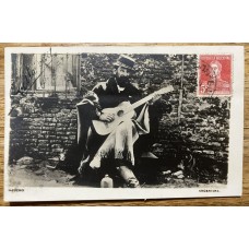 GAUCHO CON GUITARRA ANTIGUA TARJETA POSTAL